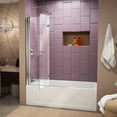 thumbnail image 2 of DreamLine Aqua Fold 36 in. W x 58 in. H Frameless Bi-Fold Tub Door in Chrome, 2 of 13