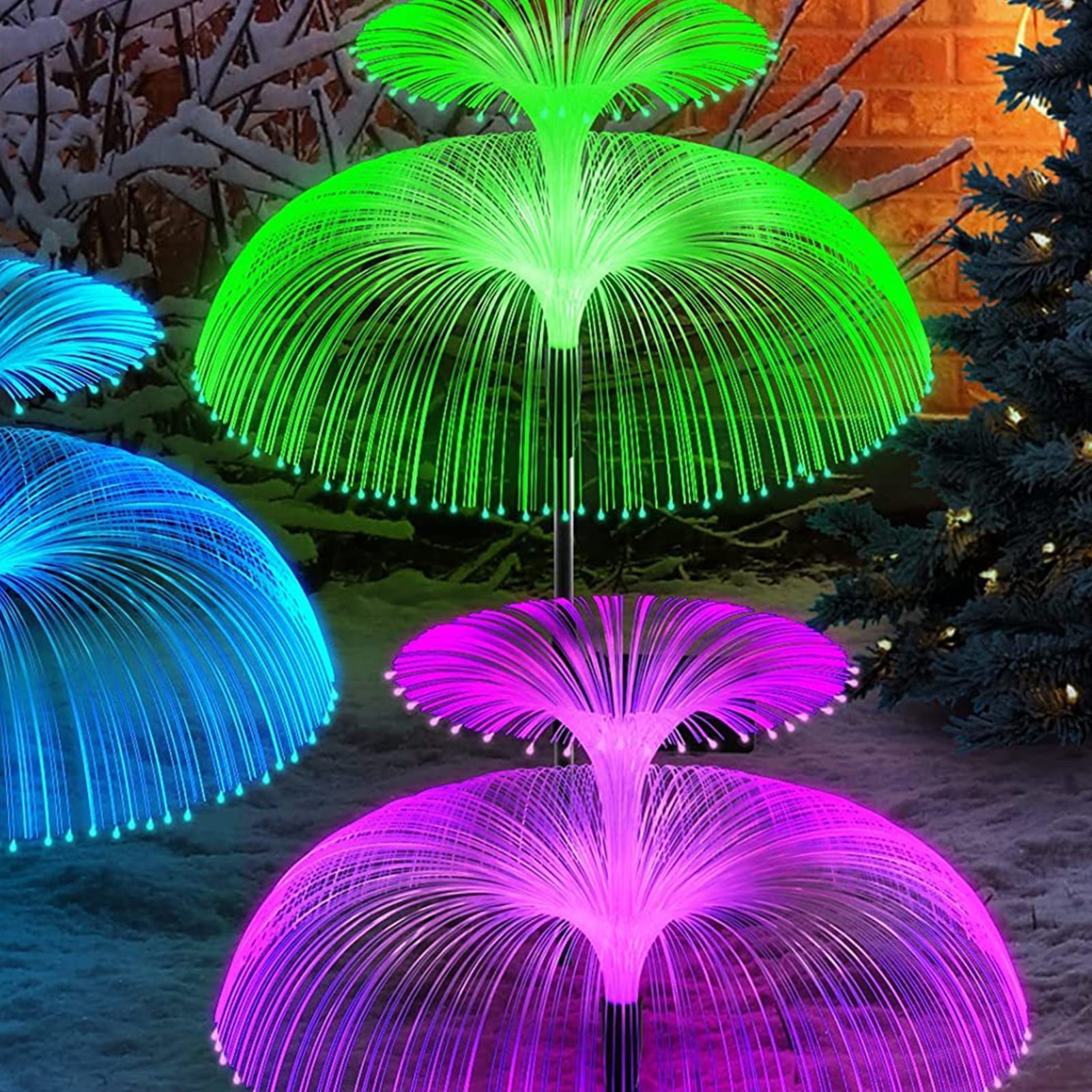 Solar Jellyfish Light 7 Colors Changing Outdoor Waterproof Garden ...