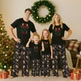 thumbnail image 5 of Family Christmas Pajamas Set Short Sleeve - Matching Holiday Santa Gingerbread Printed PJs , Man L, 5 of 7
