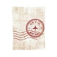 thumbnail image 7 of DouZhe Ultra-Soft Micro Fleece Lightweight Flannel Bed Blanket, Vintage Stamps Print Cozy Warm Throw Blankets, 60"x50", 7 of 7