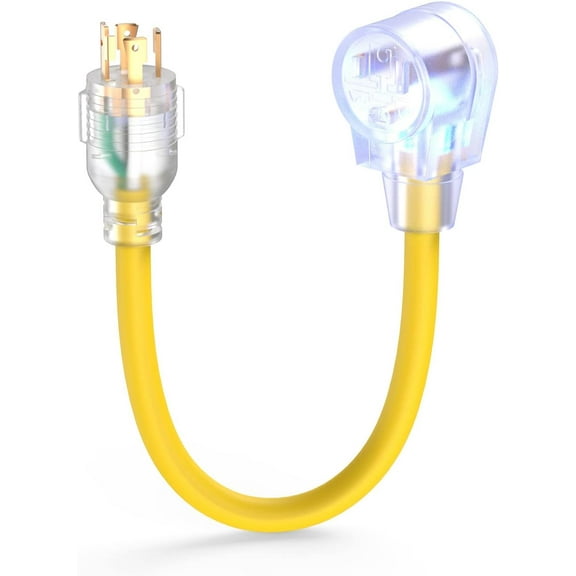 10AWG Gauge 12 Inch Generator Adapter Cord Extension Cord