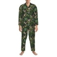 thumbnail image 3 of Naloa Mallard Ducks And Water Men’s Pajamas Set - Long Sleeve Button Down Sleep Shirt and Pajama Bottoms Sleepwear Set-Small, 3 of 7