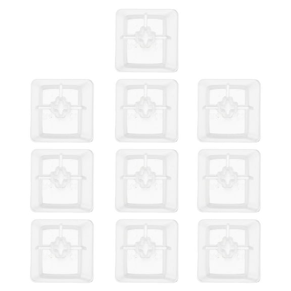 MLINS 10 Pcs Keyboard Caps Light Transparent Keycap Keycap Covers 1.5X1.5CM White