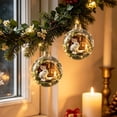 thumbnail image 4 of Qwtwty Glowing Christmas Story Ornament, Light-Up Mini Holiday Scene Christmas Tree Hanging Decoration with Warm LED Light, 4 of 6
