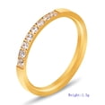 thumbnail image 3 of Anillo de acero de titanio con personalidad simple europea y americana para mujer, anillo de acero inoxidable con circonita de una sola fila de diamantes y oro de 18 quilates para mujer, 3 of 5