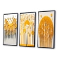 thumbnail image 3 of Designart "Quill Minimalism Abstract Yellow Forest II" Landscape Trees Framed Wall Art Set Of 3 - Yellow Trees Frame Gallery Set For Office Decor, 3 of 6