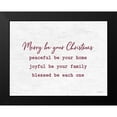 thumbnail image 2 of Lettered and Lined 18x15 Black Modern Framed Museum Art Print Titled - Merry be your Christmas, 2 of 5