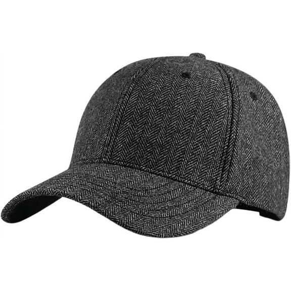 YooGuoGuo Mens Warm Baseball Cap Wool Tweed Classic Thick Winter Driving Hat Casual Fashion Dad Hat Fishing Golf Ski Hat