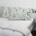 thumbnail image 4 of Teal Green Botanical Throw Pillow Covers, Rustic Country Spring Floral Summer Leaf Soft Breathable Pillow Cases with Invisible Zipper, Small Pillowcases for Couch Bed Sofa Chair 16x24 Inches, 4 of 9