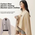 thumbnail image 1 of Usb Heated Blanket Shawl For Outdoor Use With Adjustable Heating Levels Dark gray In English Mingyqi, 1 of 9