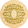 thumbnail image 1 of Ahgly Company Indoor Round Medallion Orange Traditional Area Rugs, 4' Round, 1 of 1