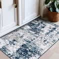 thumbnail image 4 of World Rug Gallery Distressed Abstract Area Rug - Blue 2'7"x4', 4 of 6
