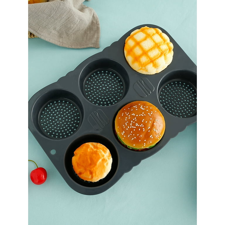 Fryer Accessories Egg Mold Silicone Mould Hamburger Bun Pan Air Fryer Egg  Pan