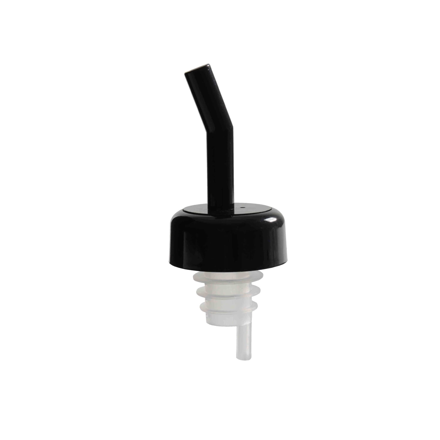 Black Flow Liquor Pourer With Collar, 12/PK,Pack of 2