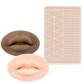 thumbnail image 4 of Práctica de cejas Piel Cejas Labios Línea de ojos Suministros de maquillaje de ambos lados Silicona para A Zulema  Hoja de práctica de cejas, 4 of 8
