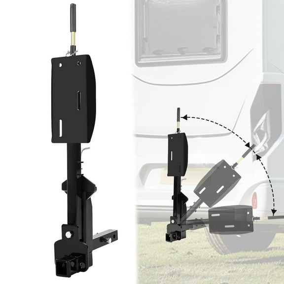 KOJEM RV Spare Tire Carrier for Motorhomes Spare Tire Carrier for 16" 16.5" 19.5" 22.5" and 24" RV Motorhomes Wheels 2 Inch Receiver Mount