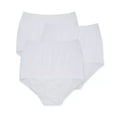 thumbnail image 6 of The Classic Betsy Brief Panty, High Waist, 100% Cotton with Elastic Leg Panty, Buttercream, Size 10, 3-Pack (M100), 6 of 8