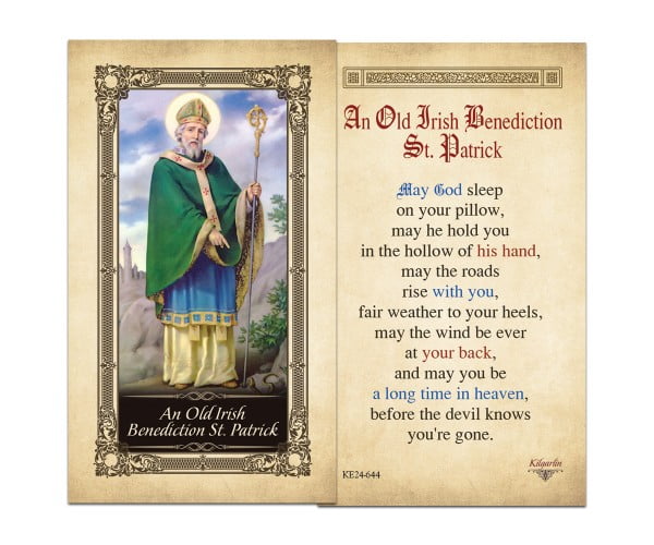 An Irish Benediction St. Patrick Laminated Prayer Card