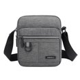 thumbnail image 2 of Bolsa cruzada de lona, bolsa reflectante para teléfono para hombre, bolsa de trabajo (gris vertical) Likrtyny Para estrenar, 2 of 7