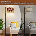 thumbnail image 6 of Lamp Shades Set of 2 Easy Assembly Watercolor floral border green leaves burgundy maroon pink Drum Lampshades for Table Lamps Floor Lamps Pendant Light 13"x13"x10" Replacement Lamp Shade, 6 of 8