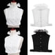 thumbnail image 5 of Blusa de media camisa con cuello falso de encaje Zulema Negro Mujeres cuello falso desmontable, 5 of 8