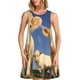 thumbnail image 1 of Fotbe Cows Cattles Vestido de Verano sin Mangas para Mujer – Vestido Midi Línea A, Estilo Camiseta Floral, Vestido Playero Casual y Fluido, 1 of 7