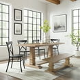 thumbnail image 2 of Crosley Furniture Joanna 6 Piece Modern Wood Dining Set in Rustic Brown/Black, 2 of 15