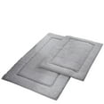 thumbnail image 2 of Modern Threads Non-Slip Bath Rug Set, Silver 100% Cotton, 17" x 24" & 21" x 34", (2 Pack), 2 of 2