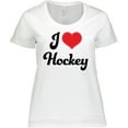 thumbnail image 3 of Inktastic I Love Hockey Women's Plus Size T-Shirt, 3 of 5