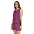 thumbnail image 3 of Bimba Sexy Schiffli Nightwear Set For Womens 2 Pcs Summer V-Neck Sleeveless Loungewear, 3 of 7