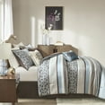 thumbnail image 3 of Home Essence Cambridge 7 Piece Jacquard Comforter Set, Blue, Cal King, 3 of 16
