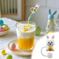 thumbnail image 6 of Easter Straw Toppers Cute Straw Covers Cartoon Design Easter Eggs Chick Bunny Reusable Straws Topper Accessories Cup Decoration (A), 6 of 6