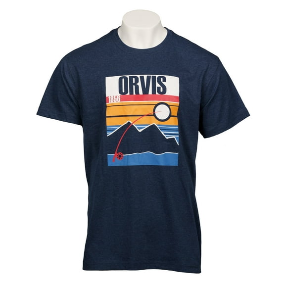 Orvis Men's Short Sleeve Graphics T-Shirt (Medieval Blue, Large)