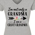 thumbnail image 4 of Inktastic I'm Not Only a Grandma I'm a Great Grandma with Flowers Women's V-Neck T-Shirt, 4 of 5