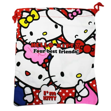 Hello Kitty and Four Best Friends Polka Dot Small Drawstring