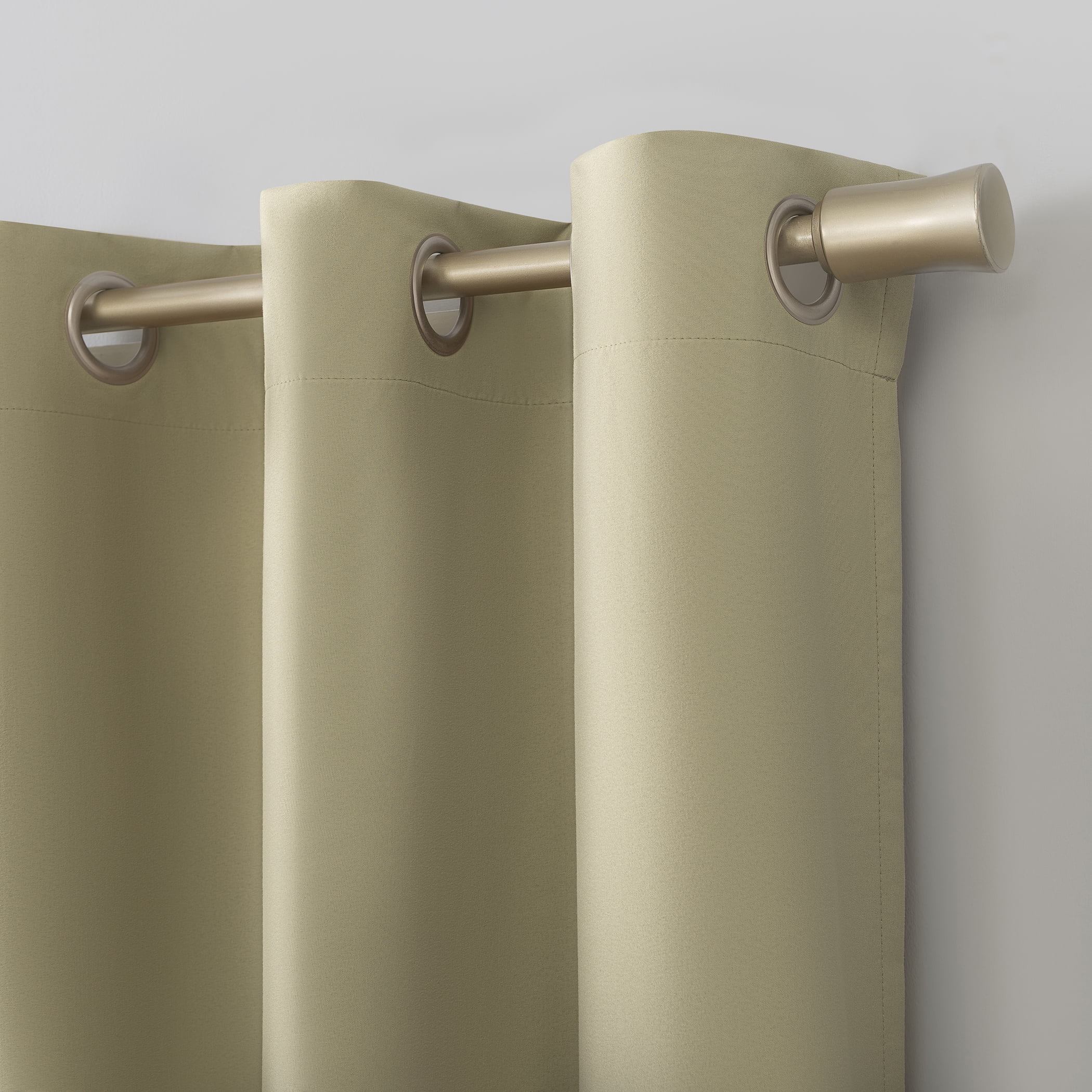 Sun Zero Cyrus Thermal 100% Blackout Grommet Curtain Panel, 40"x96", Soft Gold