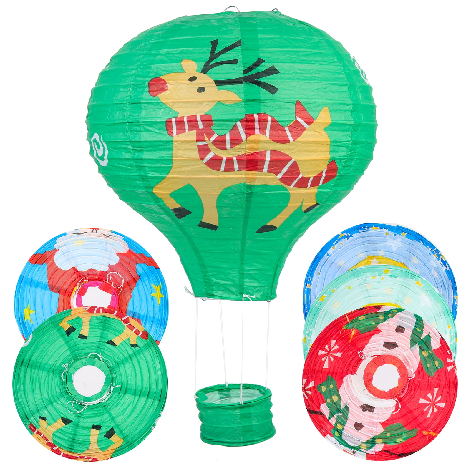 5pcs Hot Air Balloon Paper Lanterns Hanging Paper Lanterns Sky Lanterns