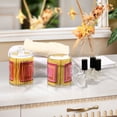 thumbnail image 7 of Pinkish and Yellow Grids Plaids Translucent Plastic Cans Storage Canisters with Lid Set of 2, 7 of 7