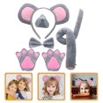 thumbnail image 3 of 1 Set Mouse Costume Set Including Mouse Ears Headband Mouse Nose Mouse Tail Bow Tie Kit, 3 of 3