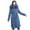 Blue, variant on Somuwie Clearance Women's mid-length long-sleeved hooded casual warm cotton coat