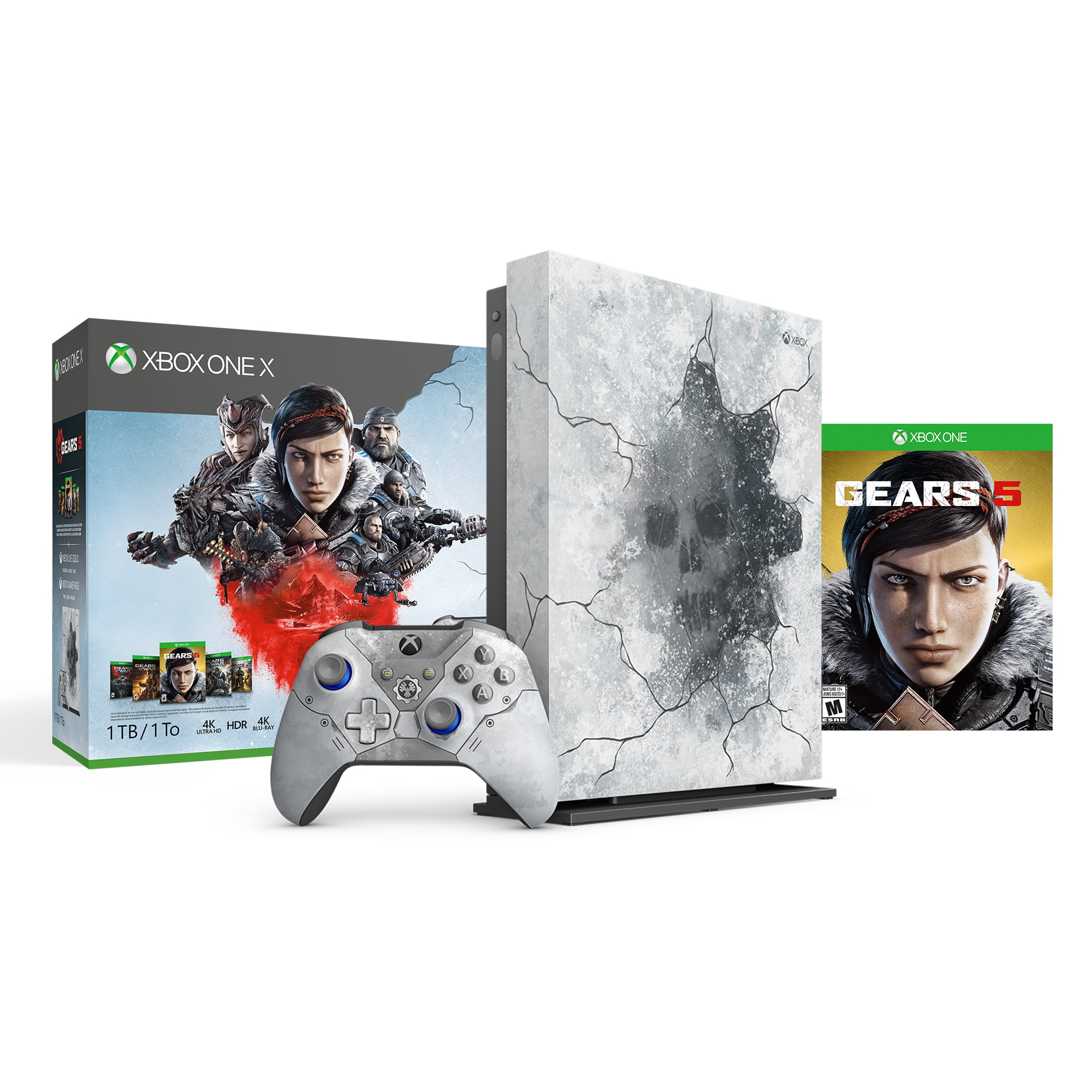 Console Xbox One S 1 Tera 4k + Jogo Bundle Gears Of War 4