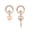 Rose gold, variant on Womens Heart Key Dangle Drop Earrings 925 Silver Stud Earrings Jewelry-Silver