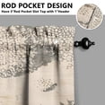 thumbnail image 3 of Vintage Gray Abstract Oil Painting Tier Cafe Curtains for Bathroom Living RV Rod Pocket Window Drapes 36 Inch 2 Panels Set 28"x36" 2 Panels Window Treatment Tiers, 3 of 4