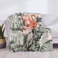 thumbnail image 3 of Fotbe Tropical With Flamingos Manta de Franela con Estampado, Manta Ultrasuave para Cama, Sofá, Auto, Hipoalergénica y Antibolitas-50"x40", 3 of 6