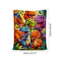 thumbnail image 2 of Bomd Dinosaur Blanket for Boys Girls, 3D Print Dinosaur Throw Blanket, Cute Smiling Dinosaurs HD Digital Print Flannel, Ultra Soft Lightweight All Season Toddler Blanket (59"x39.4"), 2 of 6