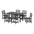 thumbnail image 2 of WestinTrends Ashore 7-Piece HDPE Outdoor Rectangular Patio Dining Table Set with Side Chairs, Gray, 2 of 15