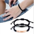 thumbnail image 1 of Pulseras para Hombre o Mujer ajustables con placa acero inoxidable personalizable. Pulseras cordon para Parejas madiola Parejas, 1 of 9
