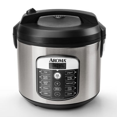 Aroma 20 Cup Digital Multicooker & Rice Cooker - Stainless Steel ...