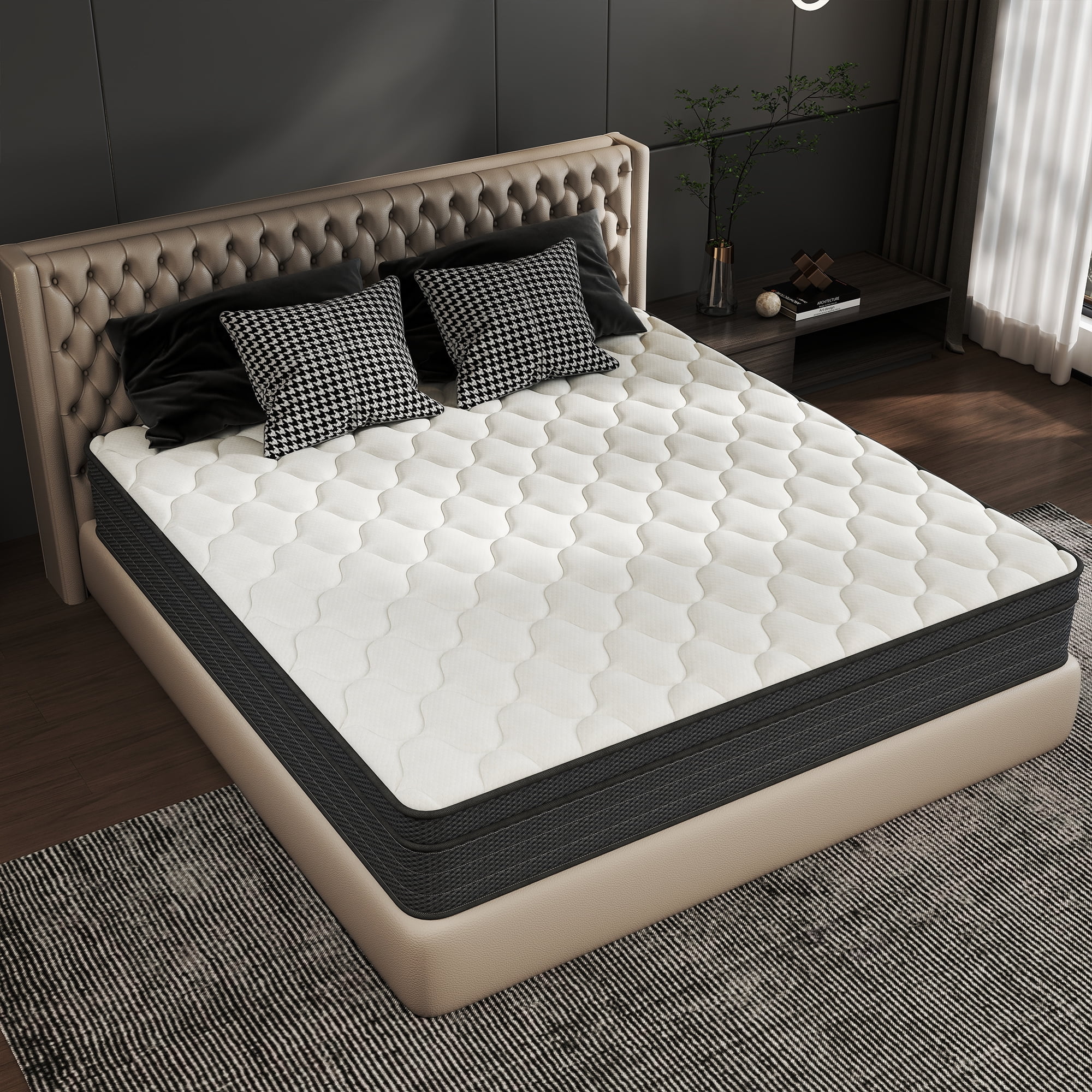 CICIMLU King Mattress 12 inch Hybrid Gel Memory Foam & Pocket Innerspring, Pressure-Relief, Medium Firm Mattress