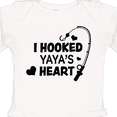 thumbnail image 4 of Inktastic I Hooked Yayas Heart with Fishing Rod Boys or Girls Long Sleeve Baby Bodysuit, 4 of 5